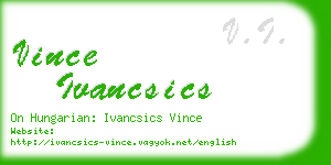 vince ivancsics business card